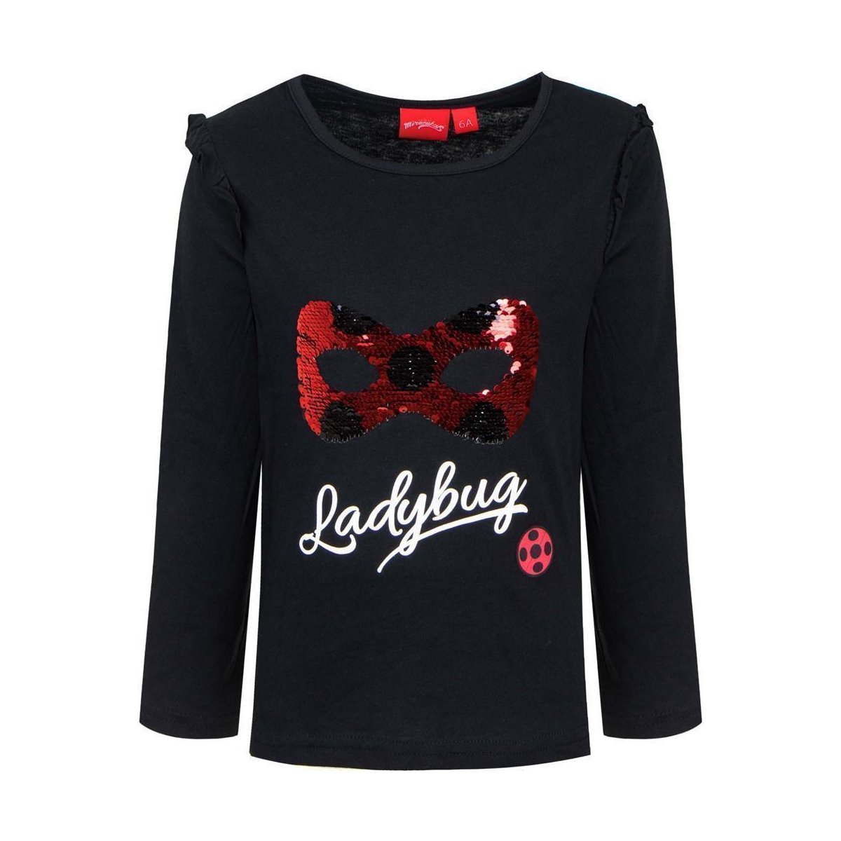 Miraculous Ladybug Langarmshirt mit Pailletten - schwarz
