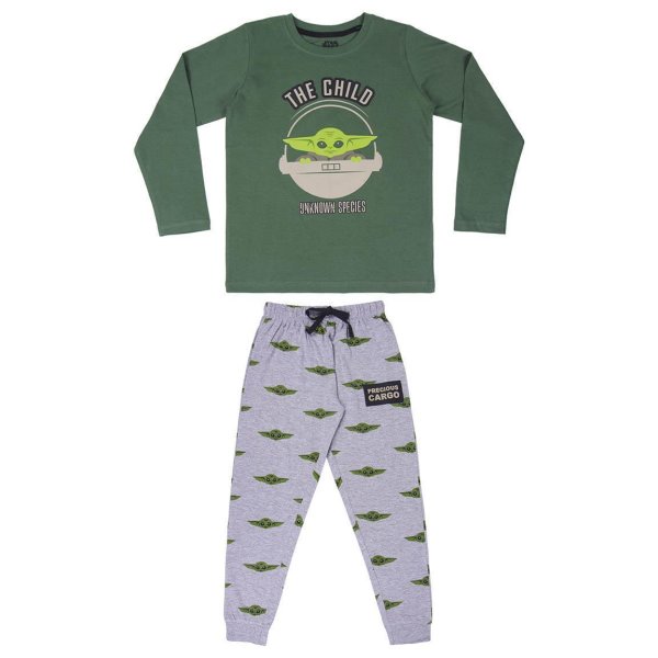 Star Wars Mandalorian - Baby Yoda The Child - Pyjama lang - grün/grau