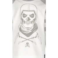 Fortnite Skull-Trooper  Langarmshirt - grau/wei&szlig;