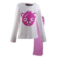 Fortnite Cuddle Mädchen Schlafanzug - rosa/weiß