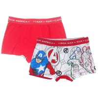 Marvel Avengers Captain America Unterhosen Jungen Boxershorts 2er Set