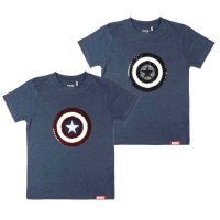 Captain America Jungen T-Shirt Wendepailletten - marineblau