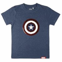 Captain America Jungen T-Shirt Wendepailletten -...