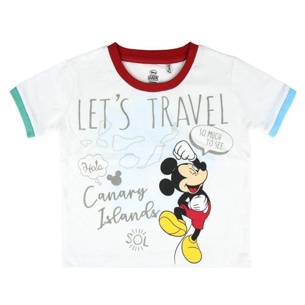 Disney Mickey Mouse Jungen T-Shirt - weiß