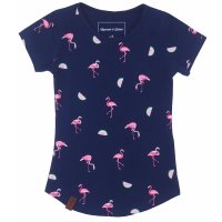 squared & cubed Mädchen t-shirt blau mit flamingo-motiv