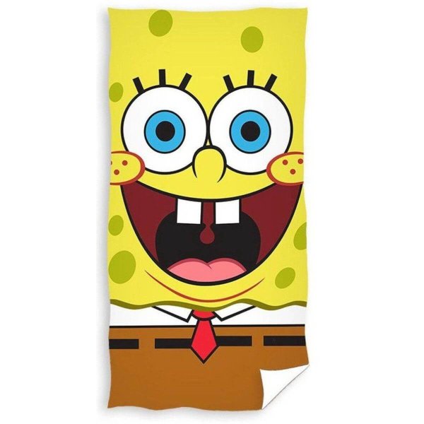 SpongeBob Badetuch Handtuch 70 x 140 cm gelb