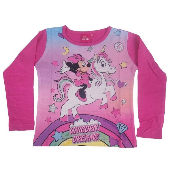 Disney Minnie Mouse Mädchen Langarmshirt - pink