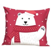 Bettwäsche-Set Weihnachtsmotiv Eisbär Weihnachtsmann 135x200cm