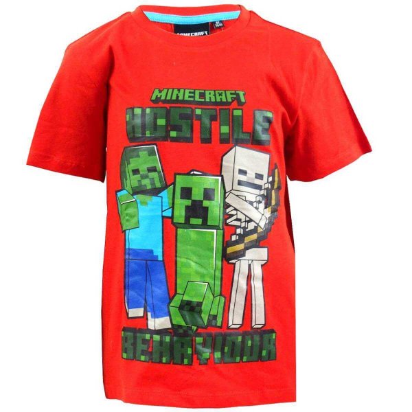 Minecraft CREEPER ZOMBIE Kinder T-Shirt - rot