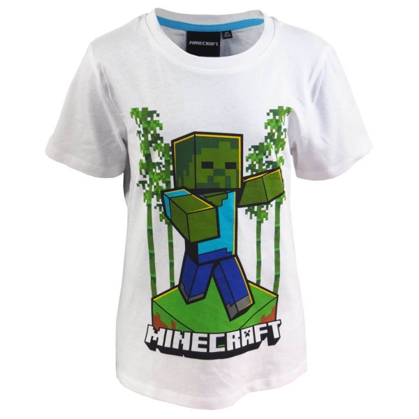 Minecraft Kinder T-Shirt Zombie - weiß