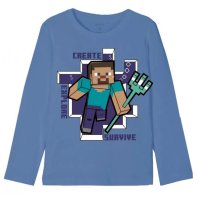 Minecraft Pyjama STEVE - langarm - blau