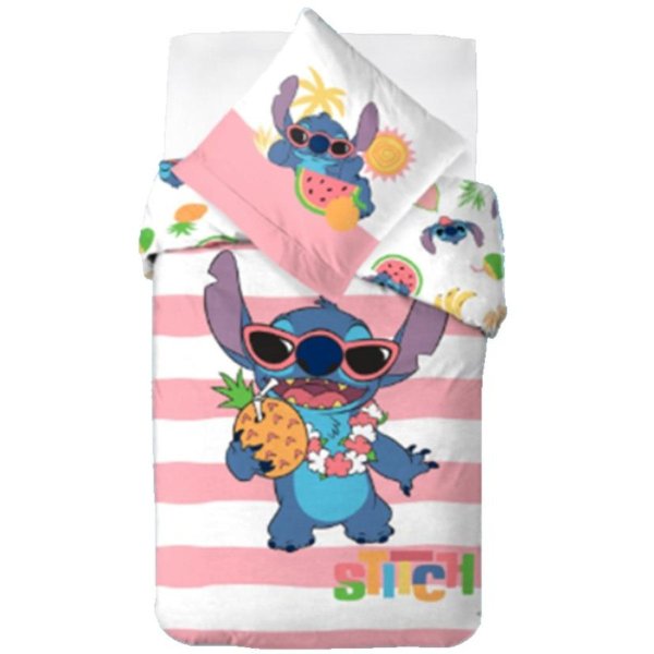 Disney Lilo & Stitch Bettwäsche Set 135 x 200 cm rosa