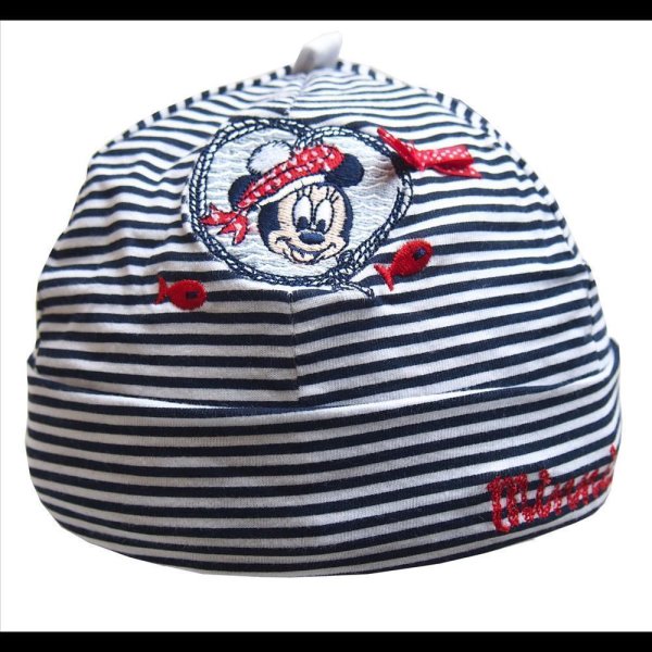 Disney Minnie Mouse Baby Mütze gestreift 46 blau