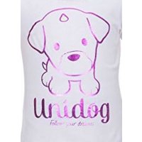 UNIDOG Unicorn Mädchen T-Shirt mit Einhorn - Hund, weiß