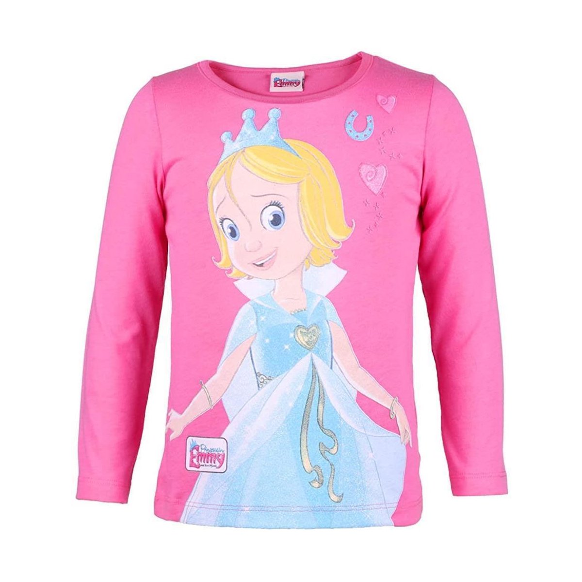Prinzessin Langarmshirt pink Shirt Glitzer, Emmy mit