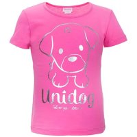 UNIDOG Unicorn T-Shirt Mädchen Einhorn - Hund, pink 140
