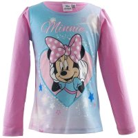 Disney Minnie Mouse Mädchen Langarmshirt, rosa 128
