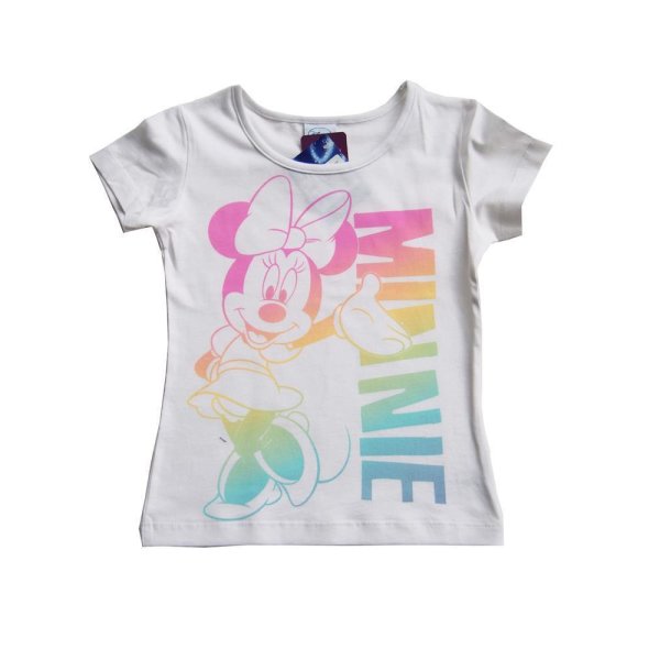 Disney Minnie Mouse Mädchen T-Shirt - weiß