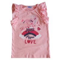 Peppa Pig Wutz M&auml;dchen T-Shirt mit R&uuml;schen - rosa
