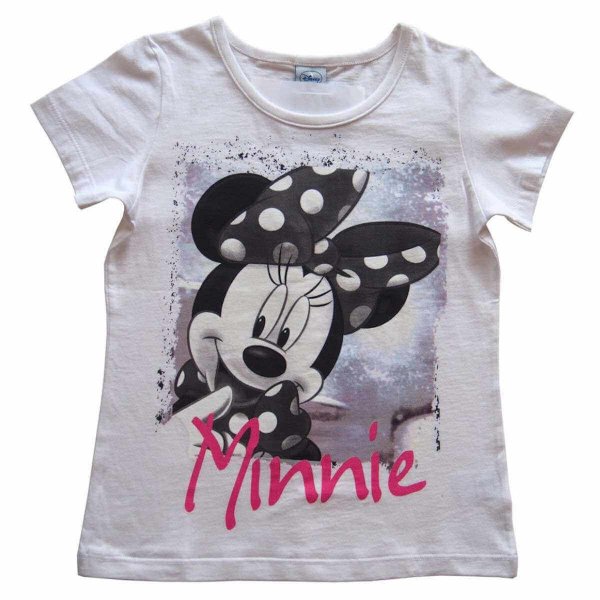 Disney Minnie Mouse T-Shirt für Mädchen, weiß