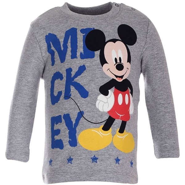 Disney Baby Mickey Mouse Langarmshirt Jungen Shirt, grau, 62