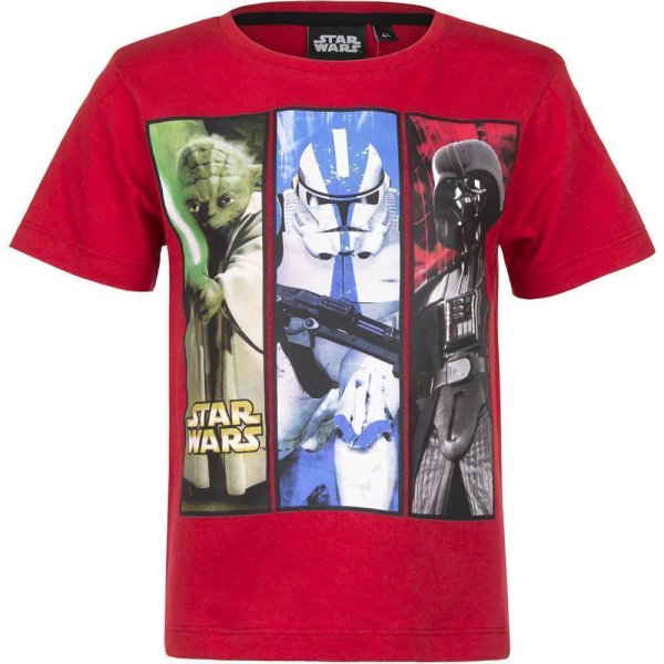 Star Wars YODA Stormtrooper Darth Vader T-Shirt, rot 102 (4 Jahre)