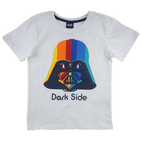 Star Wars DARTH VADER DARK SIDE Jungen T-Shirt, weiß