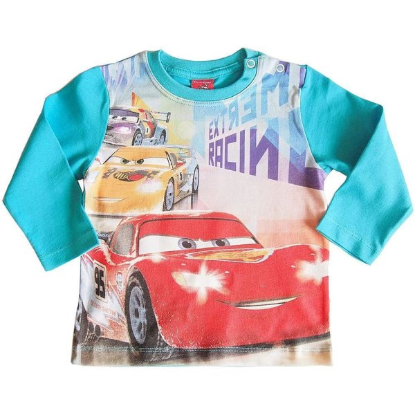 Disney Cars Jungen Langarmshirt Shirt, t&uuml;rkis